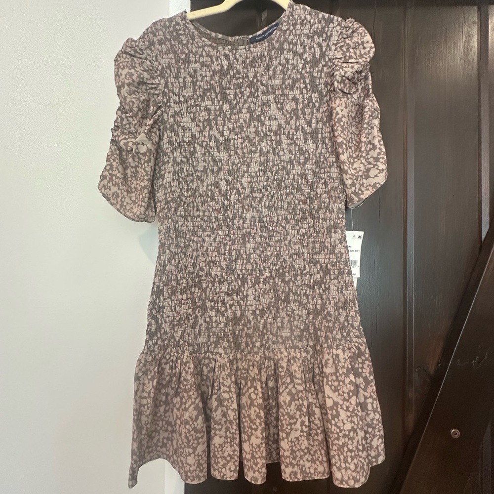 French Connection cream and Brown Mini Dress